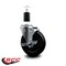 Service Caster 5'' Soft Rubber Swivel 1-3/8'' Expanding Stem Caster with Brake SCC-EX20S514-SRS-TLB-138 - alternate 4